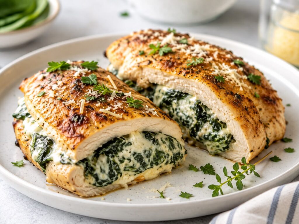 Creamy Spinach Stuffed Chicken